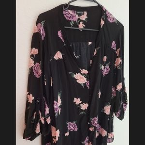 Floral Button-down Blouse